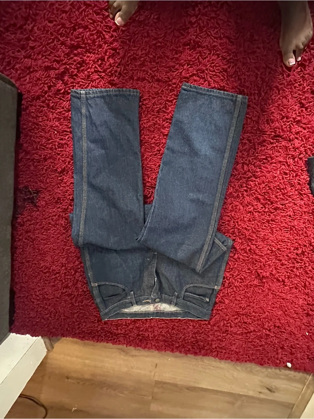 Men's Cargo Pants in Dark Blue Denim